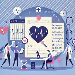 Illustration of professionals continuously monitoring cardiology-specific compliance requirements for imaging and cardiac procedures