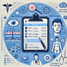 Illustration of dermatology claim denial management process showing identification and resolution of dermatology-specific denial patterns