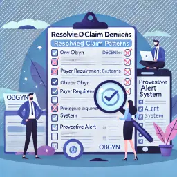 Illustration of professionals proactively identifying and resolving OBGYN-specific claim denials based on specialized knowledge