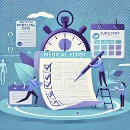 Illustration showing revenue cycle optimization for surgical practices through fee schedule analysis, payer contract reviews, and strategic billing processes